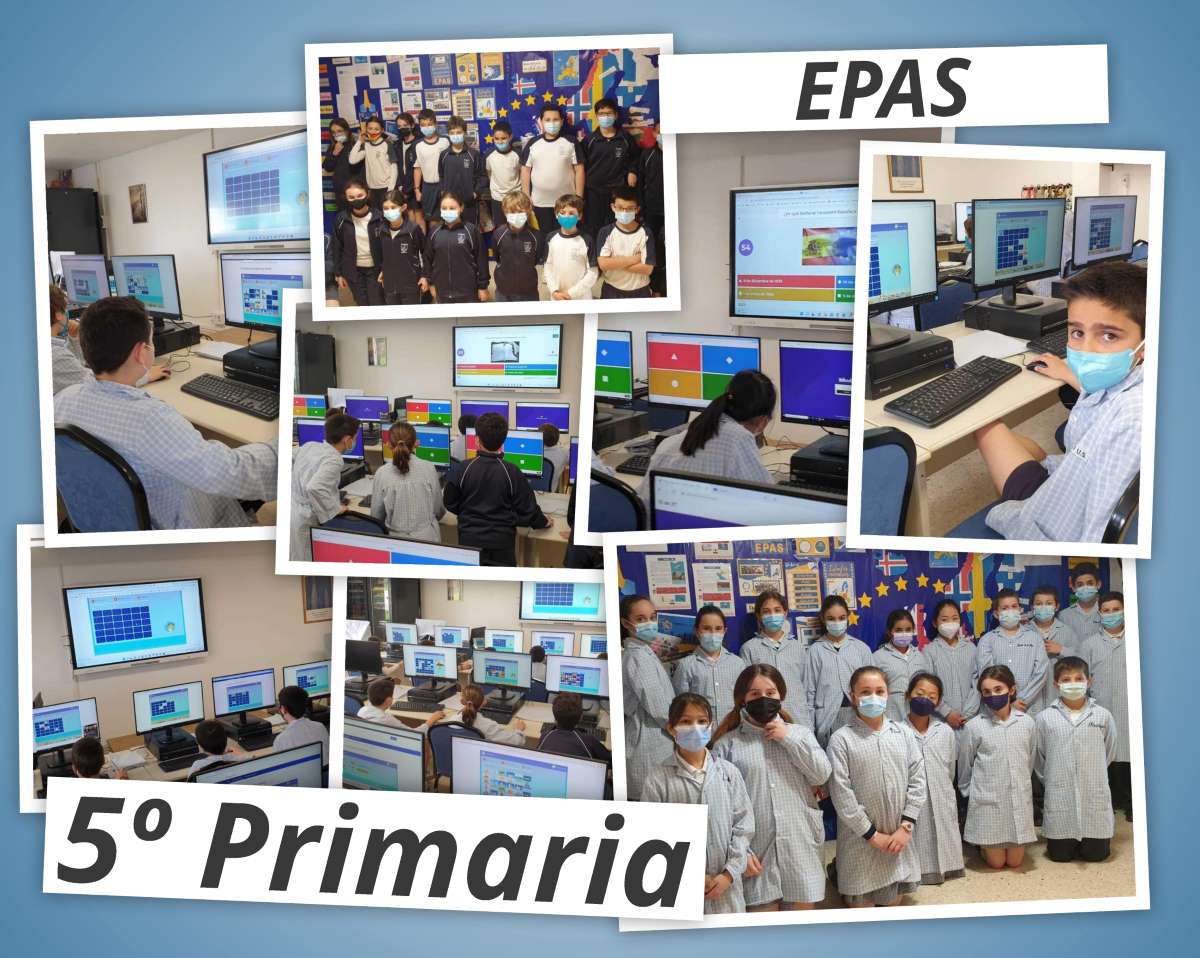 Alumnos en un poster
